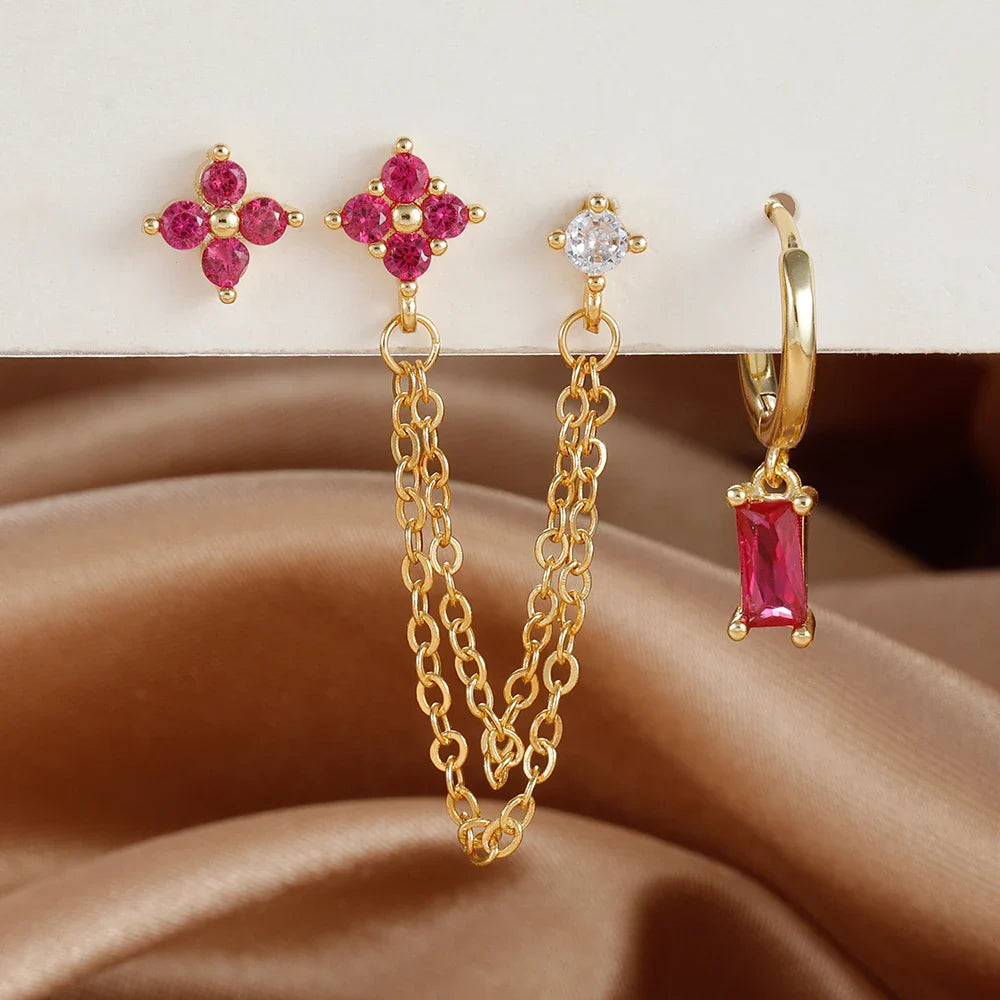 Zodiac Birthstone Earrings Set for Everyday Celestial Style-26