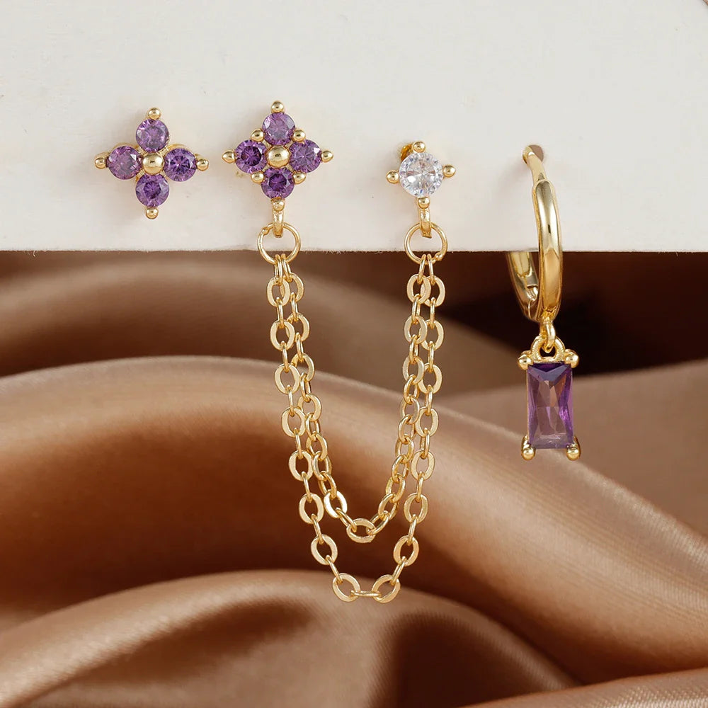 Zodiac Birthstone Earrings Set for Everyday Celestial Style-21