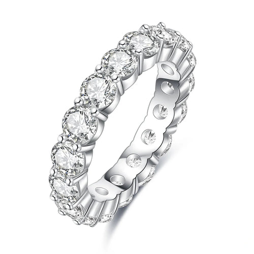 4mm 5cttw D Color Moissanite Wedding Band Ring