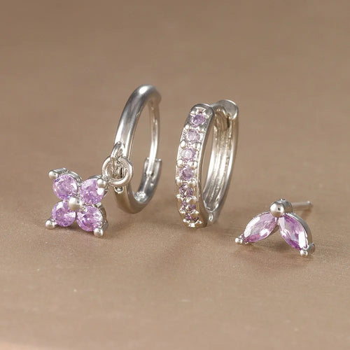 3PCS Flower Drop and Dangle Earring
