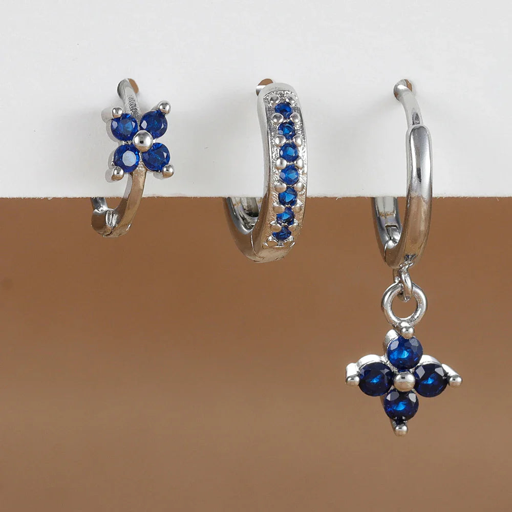 3PCS Flower Drop and Dangle Earring