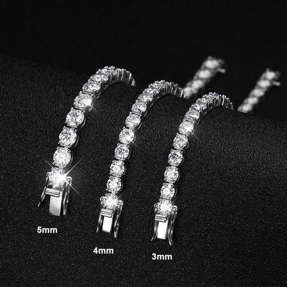 S925 Sterling Silver Moissanite Tennis Bracelet-3