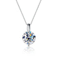 VVS1 D Round Cut Moissanite Pendant Necklace for Women-0