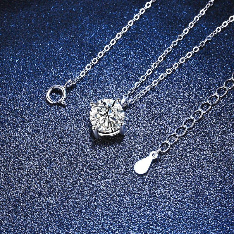 VVS1 D Moissanite Diamond Pendant Necklace for Women-3