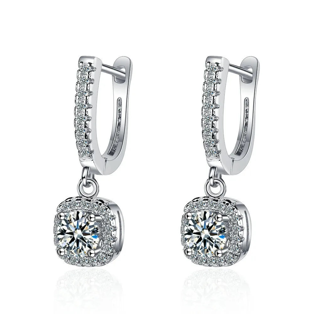 2CT Moissanite Huggie Hoop Earring-1