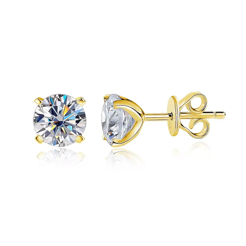 925 Sterling Silver Moissanite Stud Earrings for Women-6