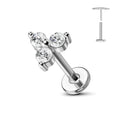 Titanium Flower Stud Piercing Earring