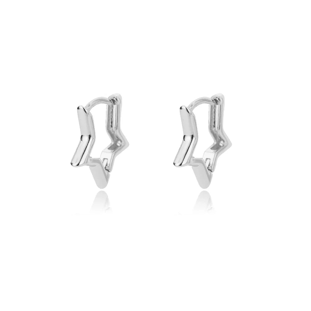 Minimalist Star Hoop Earrings for Everyday Elegance-13
