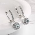 2CT Moissanite Huggie Hoop Earring-0