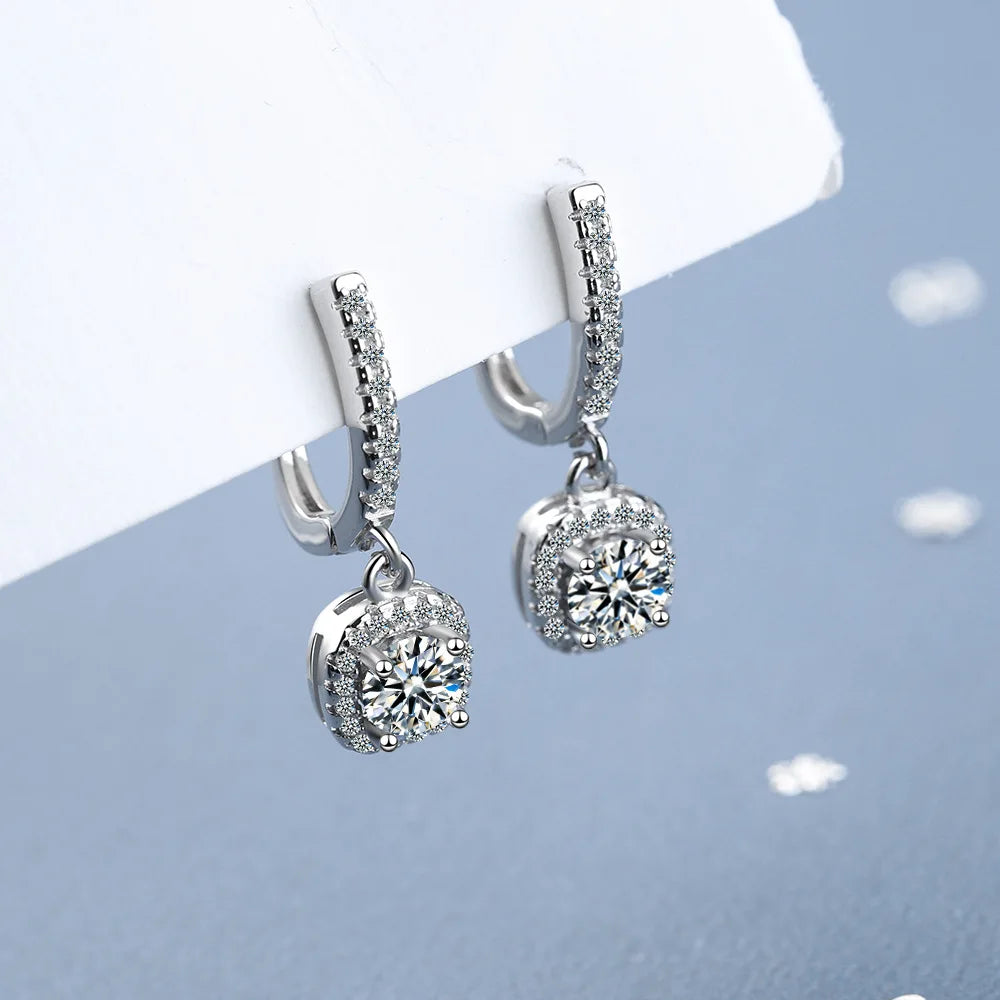 2CT Moissanite Huggie Hoop Earring-2