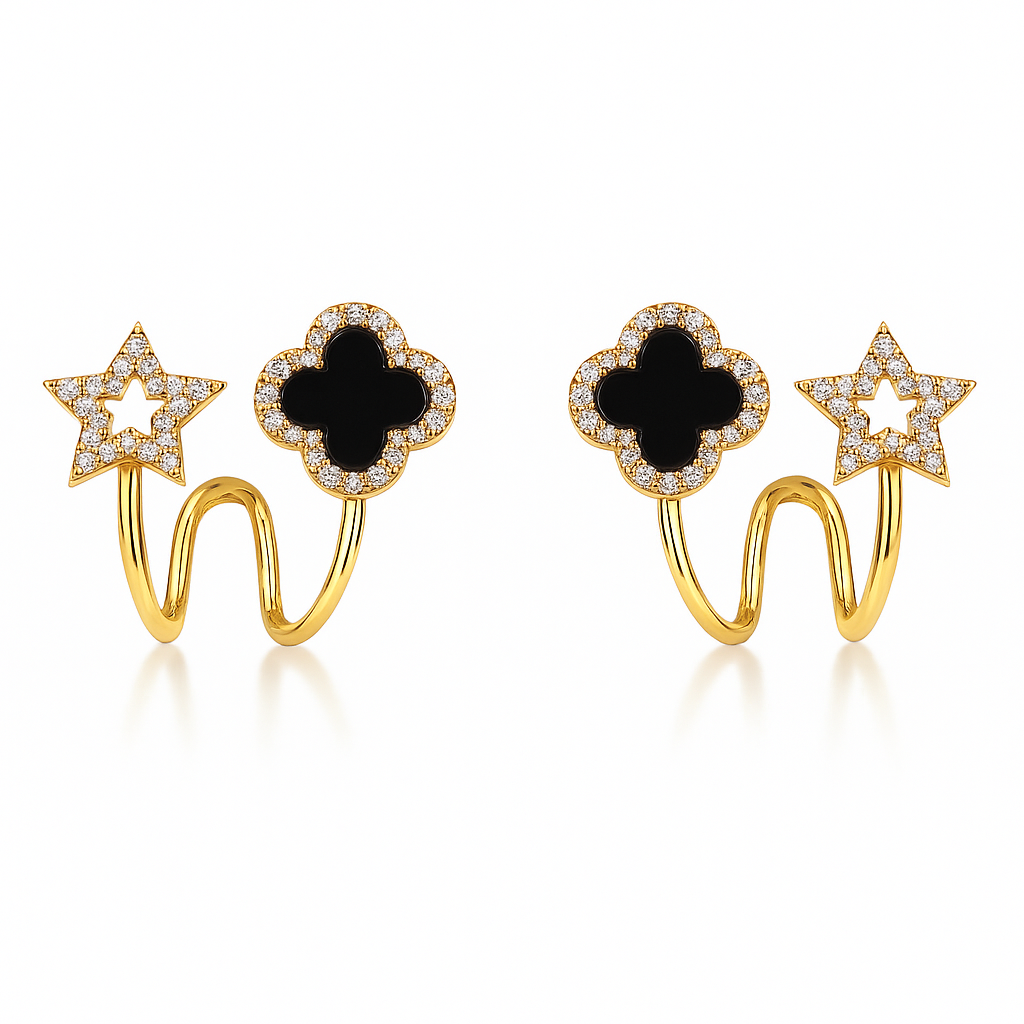 Four-Leaf Clover Earrings - Sori Style-0