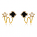 Four-Leaf Clover Earrings - Sori Style-0
