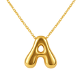 Initial Bubble Letter Necklace-1